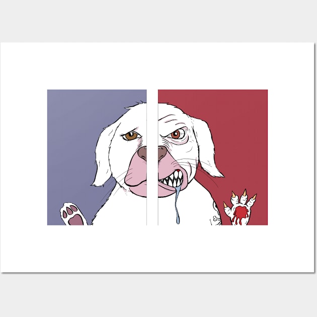 Two dog faces Wall Art by matan kohn